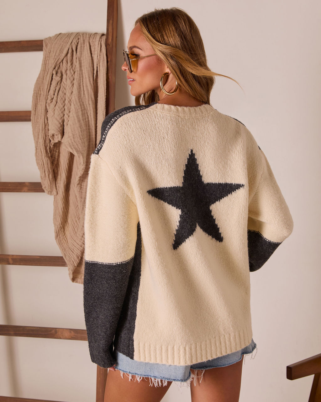 Luna Rae Star Intarsia Sweater