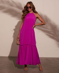 Sarina Tiered Halter Maxi Dress
