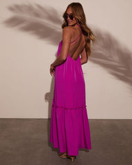 Sarina Tiered Halter Maxi Dress