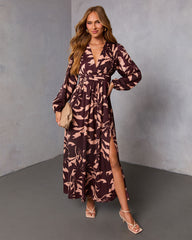 Maple Bloom A Line Maxi Dress