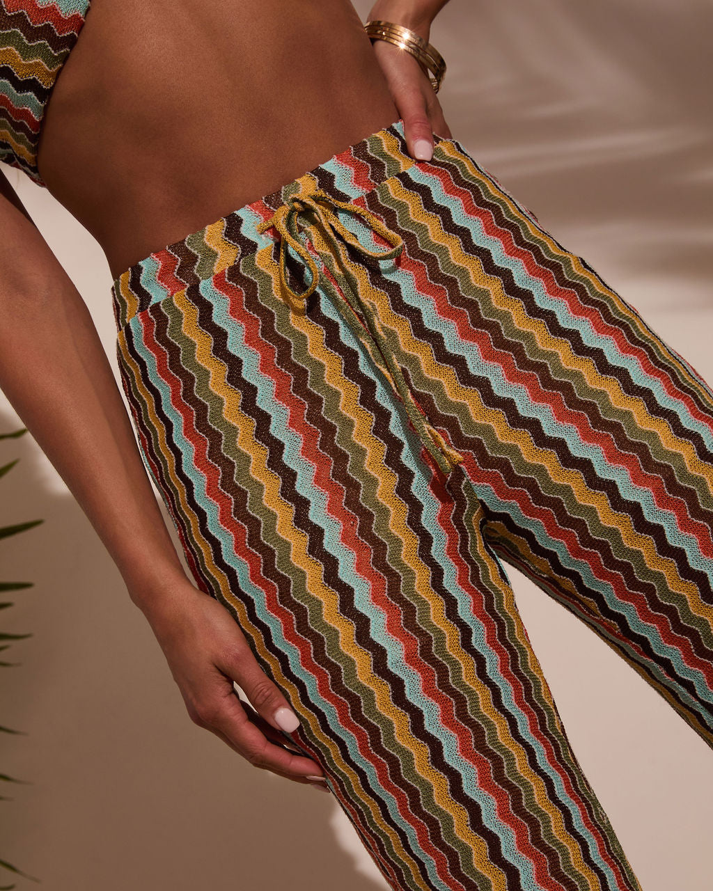 Jonah Striped Coverup Crochet Pants