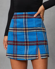 Duskwood Plaid Mini Skirt