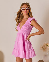 Uma Smocked Tiered Mini Dress