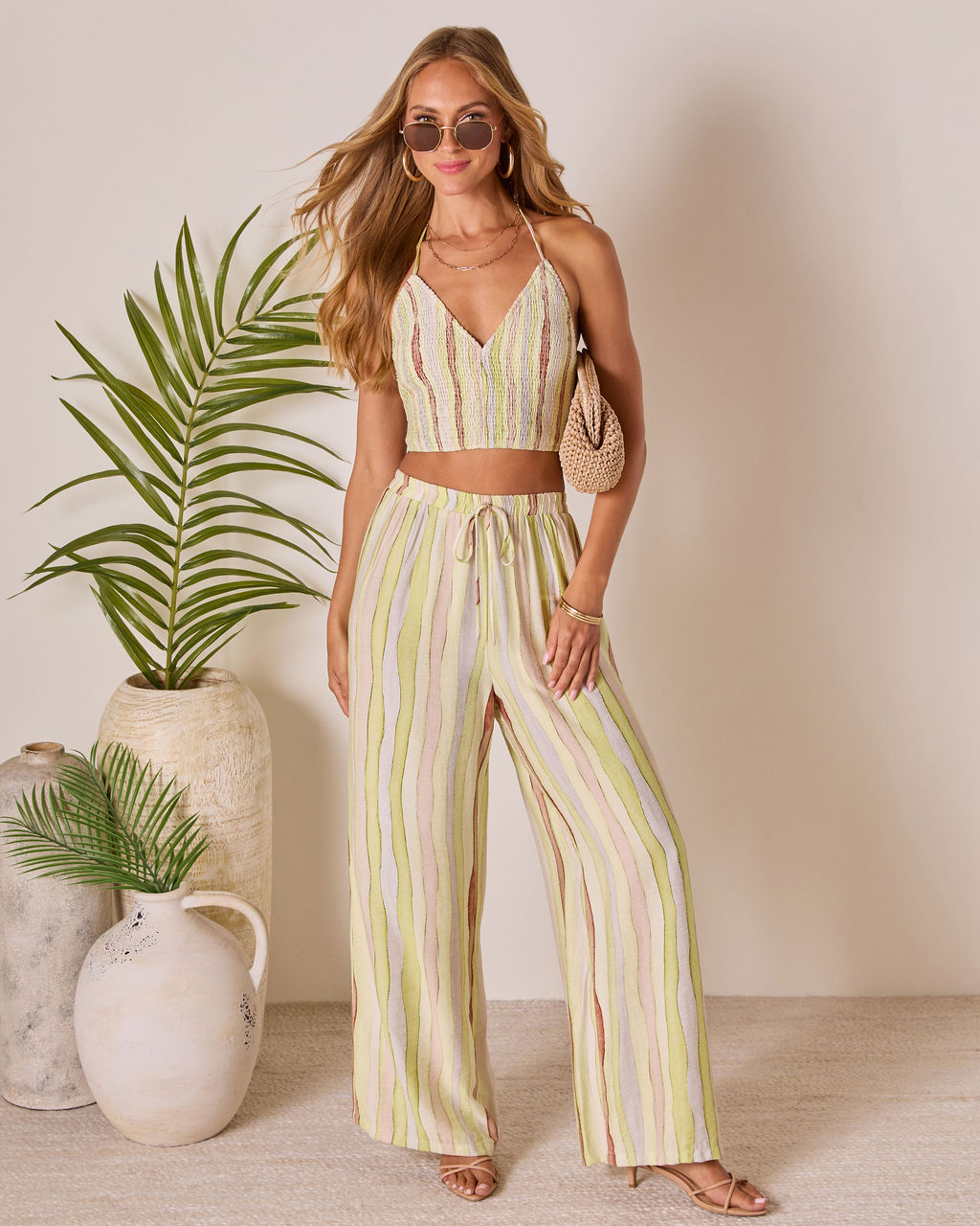 Meila Smocked Halter Top