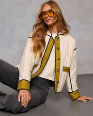 Anissa Quilted Contrast Trim Jacket