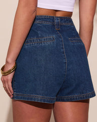 Heritage Hues High Rise Sailor Denim Shorts