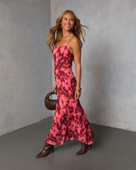 Soria Abstract Slip Maxi Dress