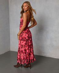 Soria Abstract Slip Maxi Dress