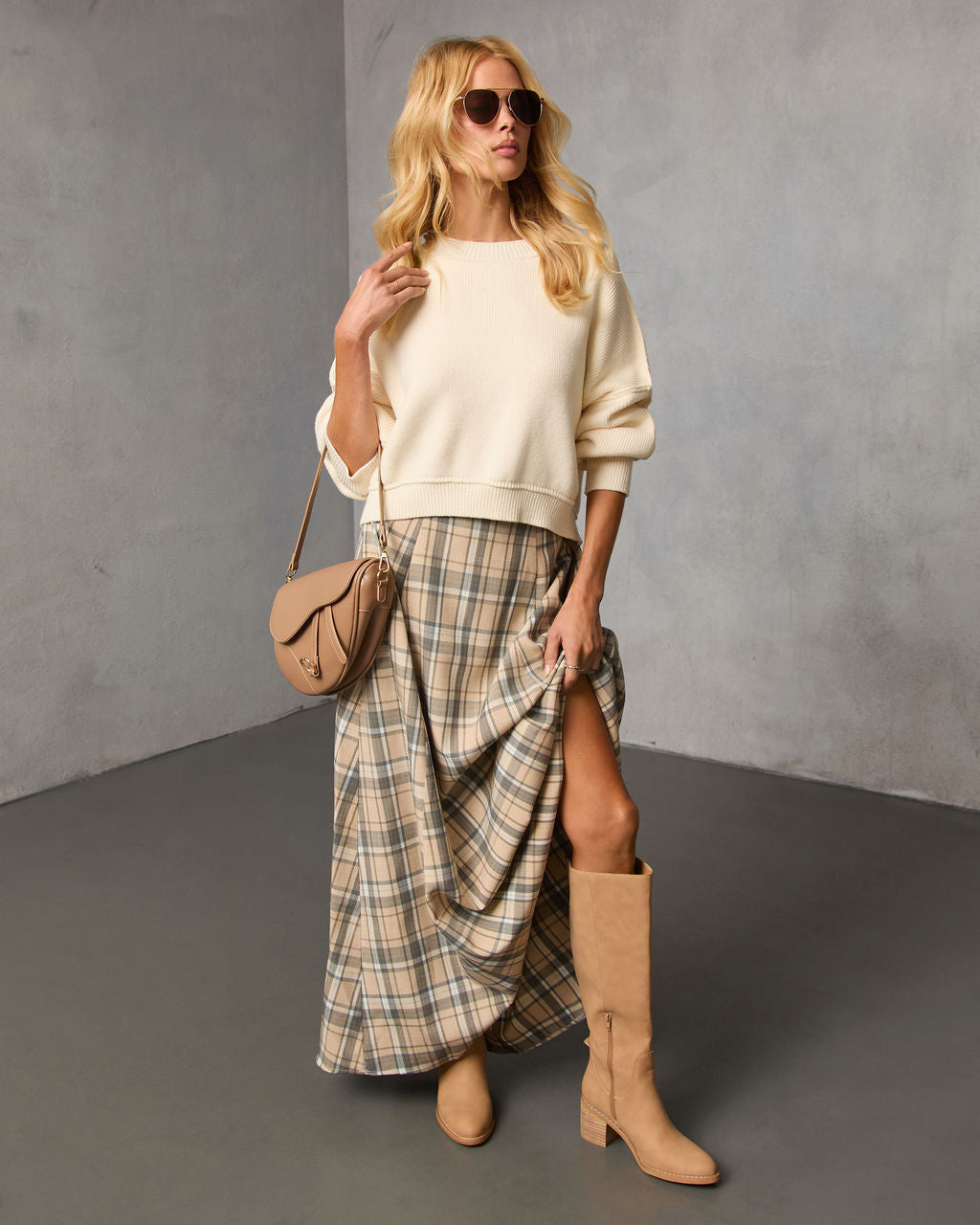 Foxcroft Plaid Maxi Skirt