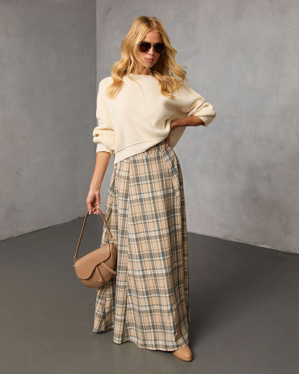 Foxcroft Plaid Maxi Skirt