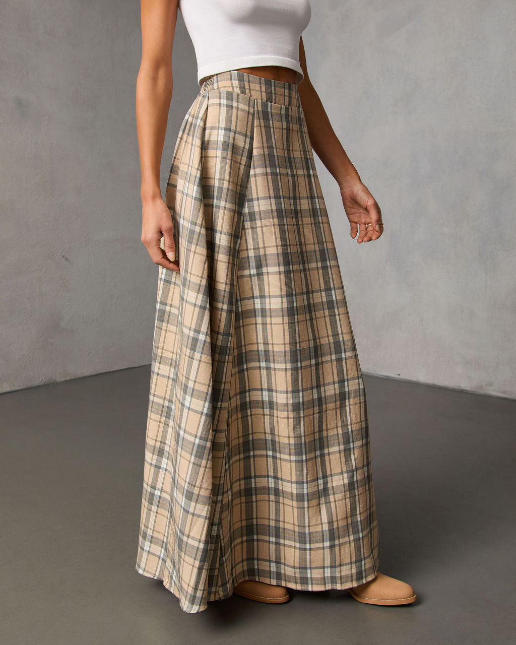 Foxcroft Plaid Maxi Skirt