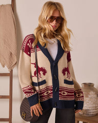 Desert Rodeo Motif Cardigan