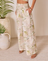 Solla Smocked Wide Leg Pants