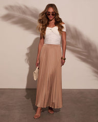 Samina Pleated Maxi Skirt