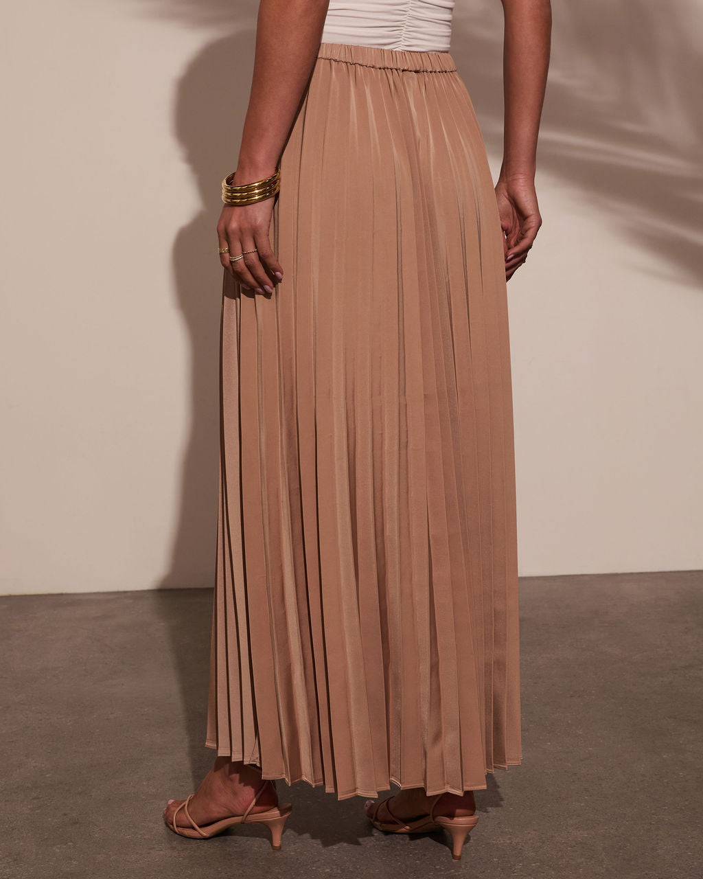 Samina Pleated Maxi Skirt