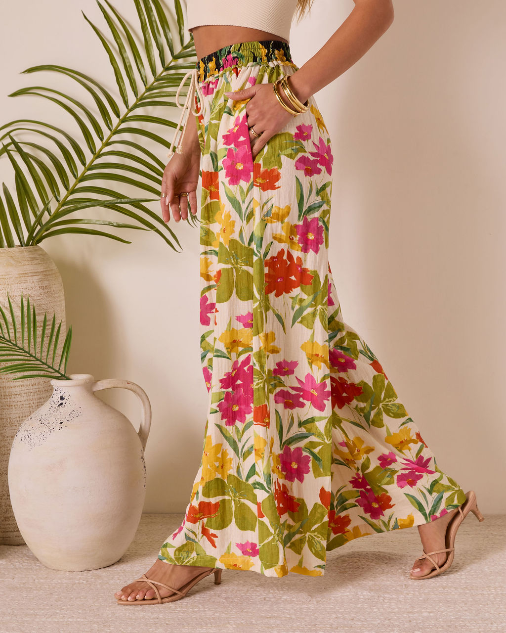 Betsie Drawstring Floral Pants