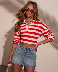 Amala Striped Collared Tee