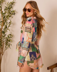 Suzana Patchwork Shirt Dress