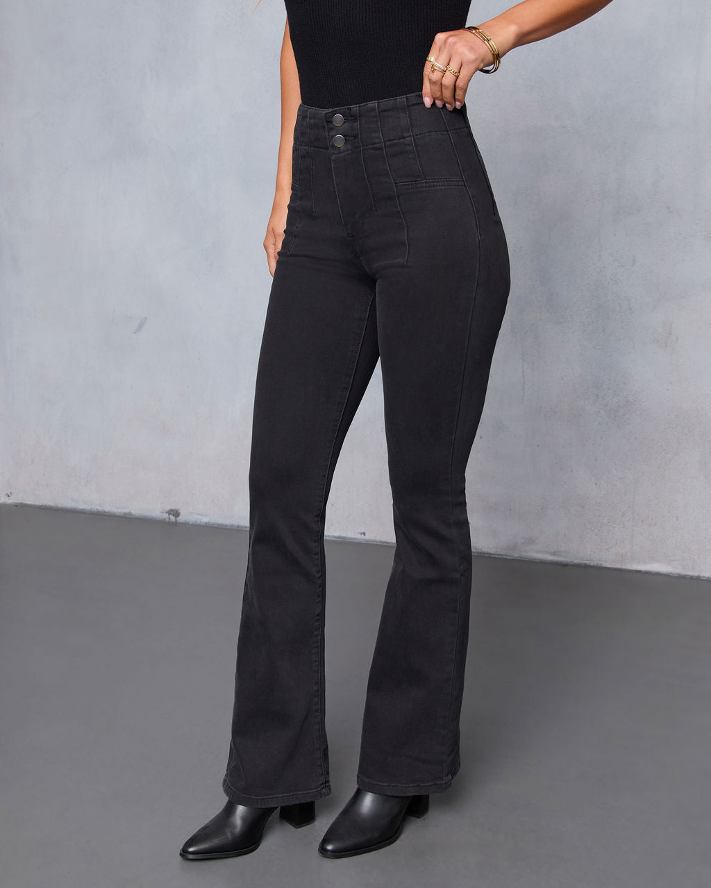 Dorian Super Stretch High Rise Flare Jeans