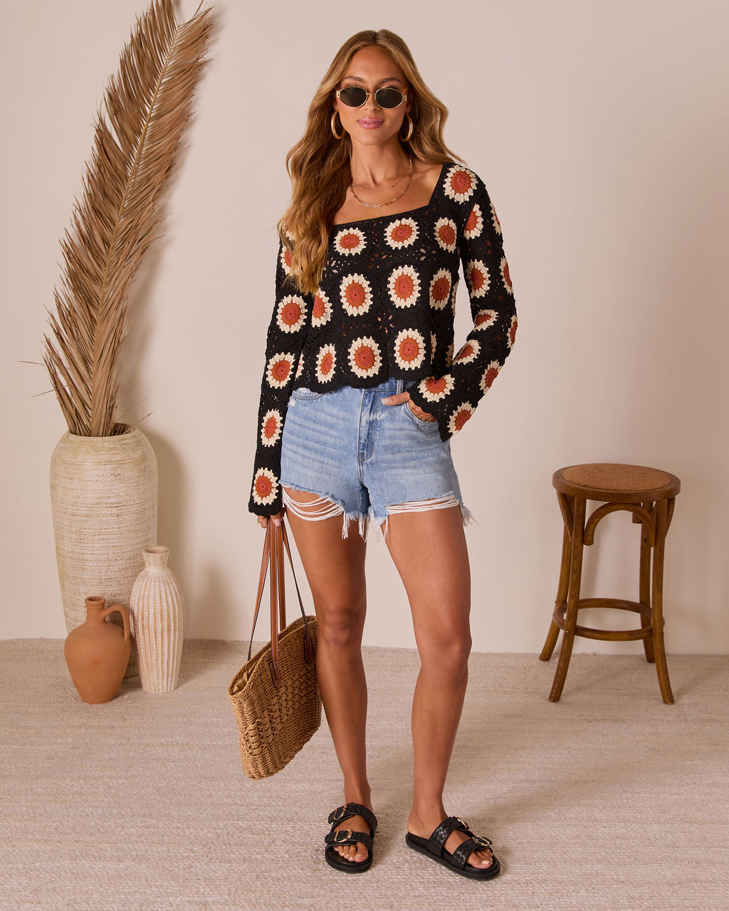 Catch The Breeze Abstract Crochet Top