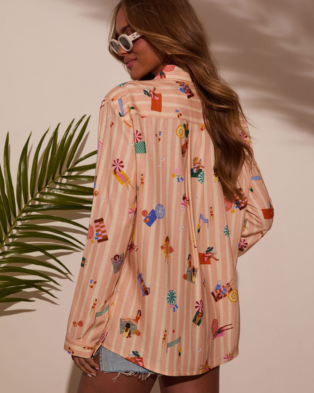 Chance Of Sun Novelty Button Down Top