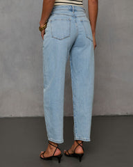 Kasie Stretch Pintuck Barrel Jeans