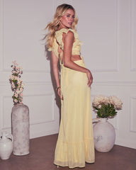 Sunsational Cut Out Chiffon Maxi Dress