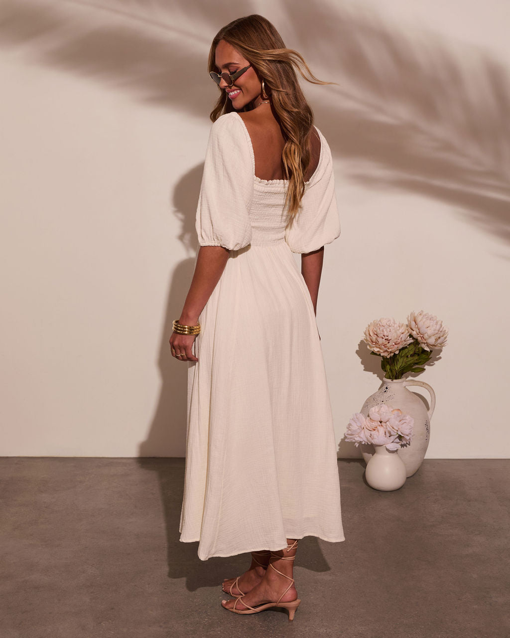 Mystic Dawn Peasant Maxi Dress