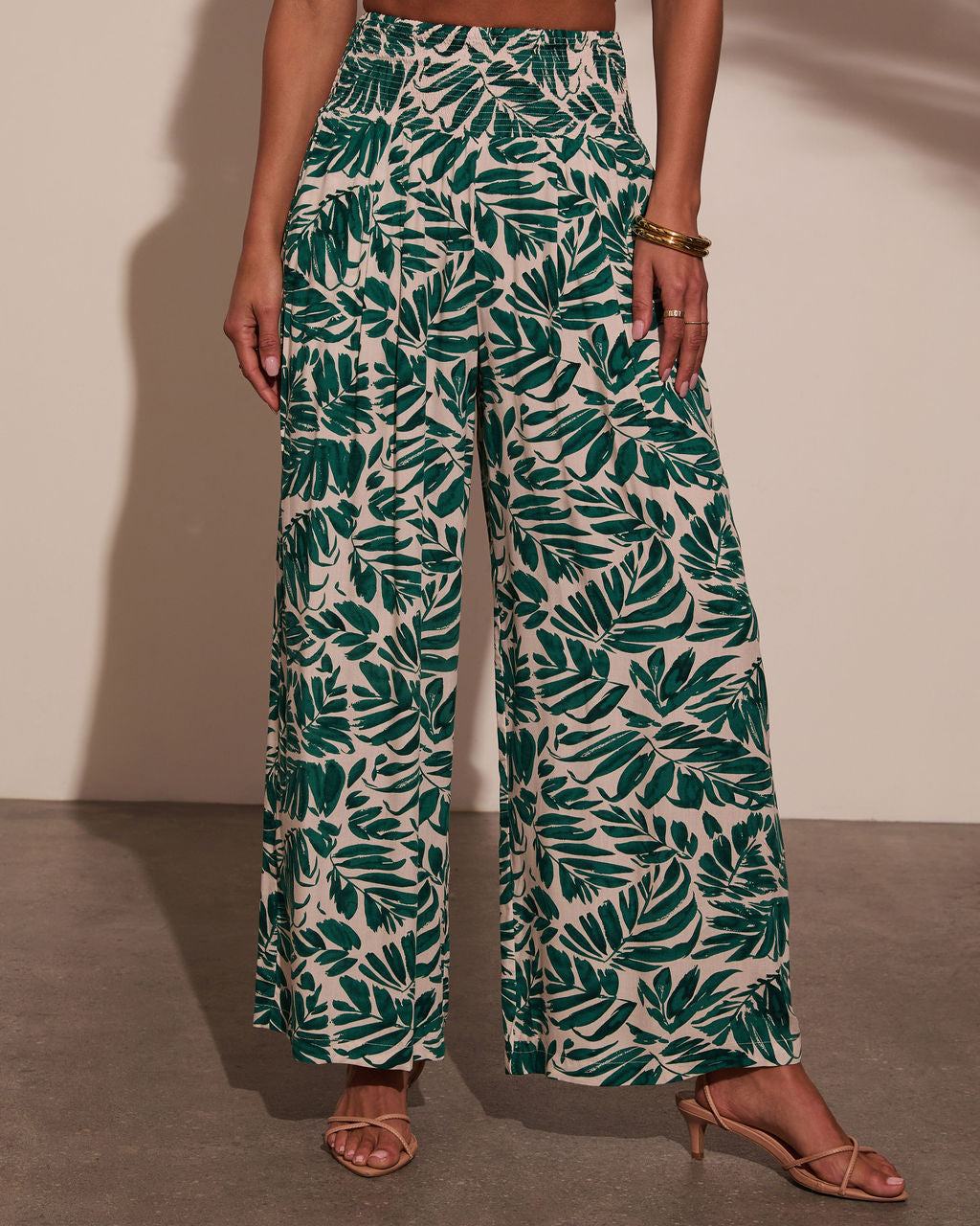 Salena Palm Wide Leg Pants