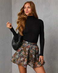 Kenlie Ribbed Turtleneck Top