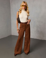 Lioren Suede Flare Pants