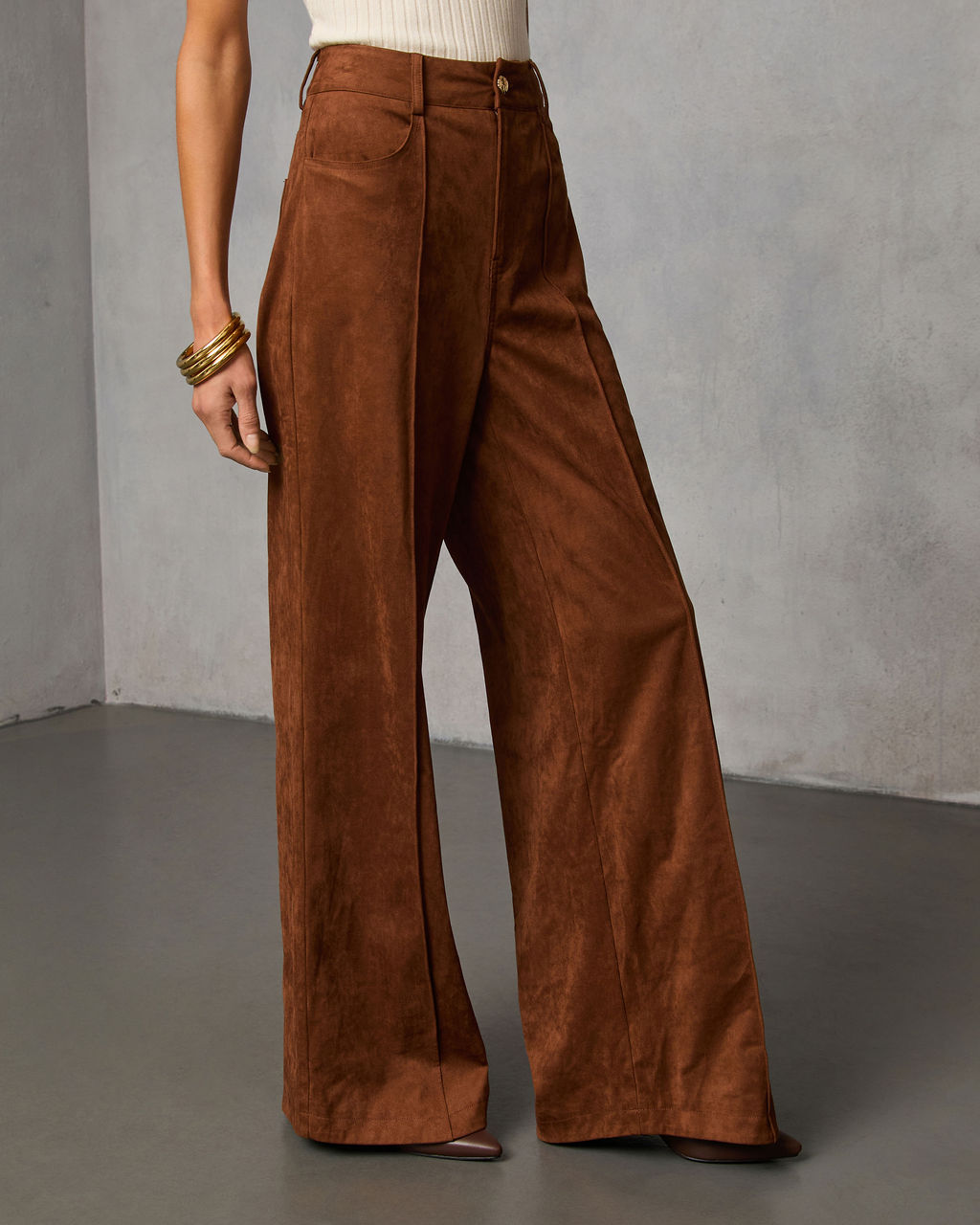 Lioren Suede Flare Pants