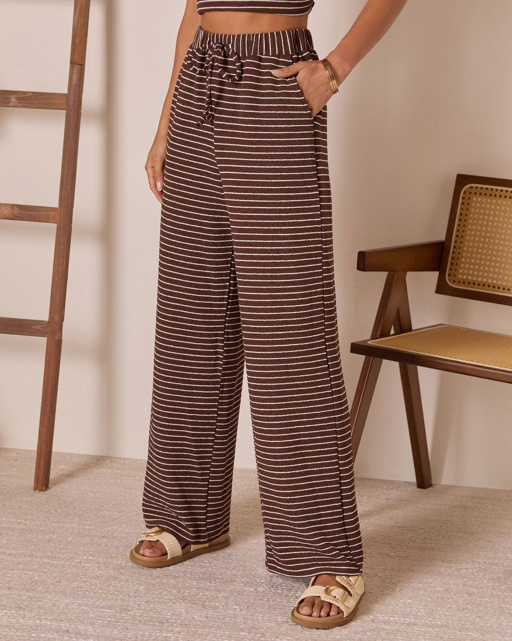 Josefina Striped Drawstring Pants