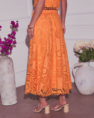 As You Are Embroidered Maxi Skirt