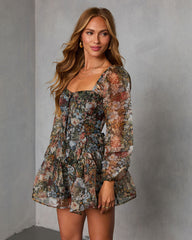 Meadow Moon Printed Organza Romper