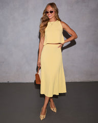 Hearts Desire Pleated Midi Skirt