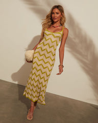 Limestone Printed Crochet Coverup Dress