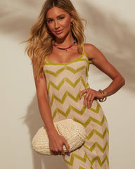 Limestone Printed Crochet Coverup Dress