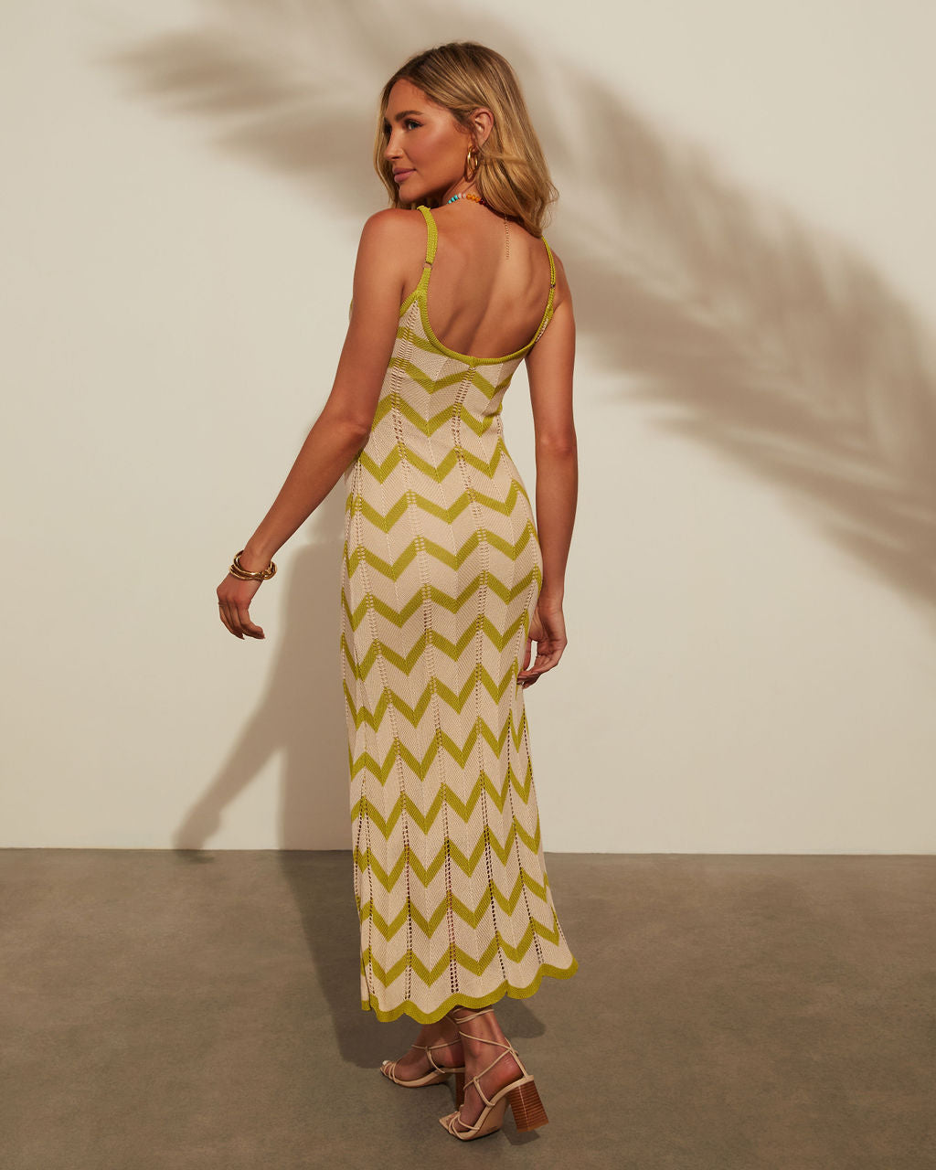 Limestone Printed Crochet Coverup Dress