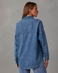 Boardwalk Cotton Blend Vintage Button Down Top