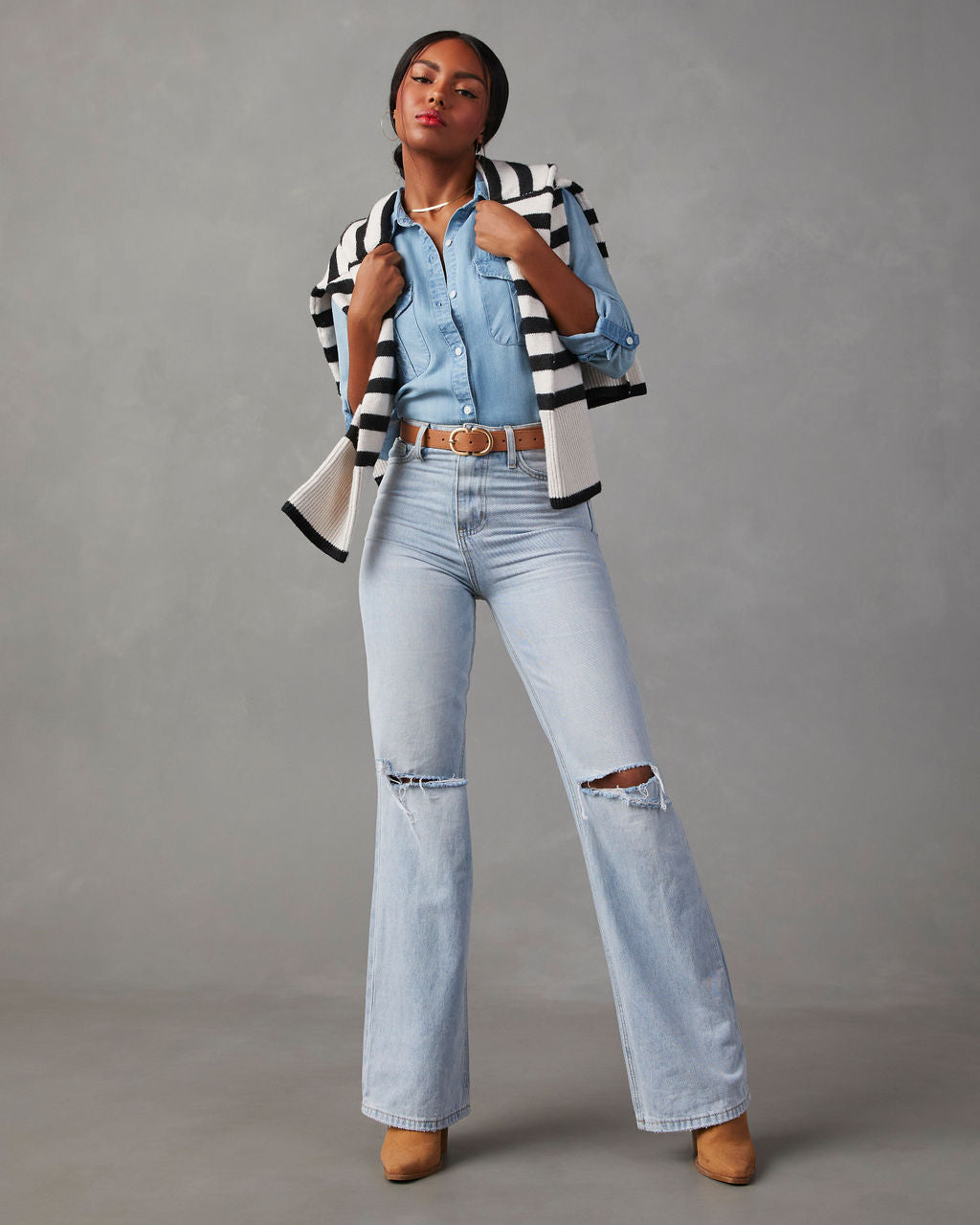 Katana Chambray Utility Top